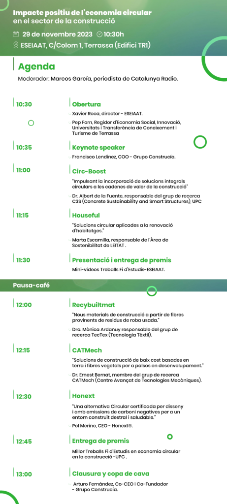 Escaleta Foro impacto positivo economia circular construccion